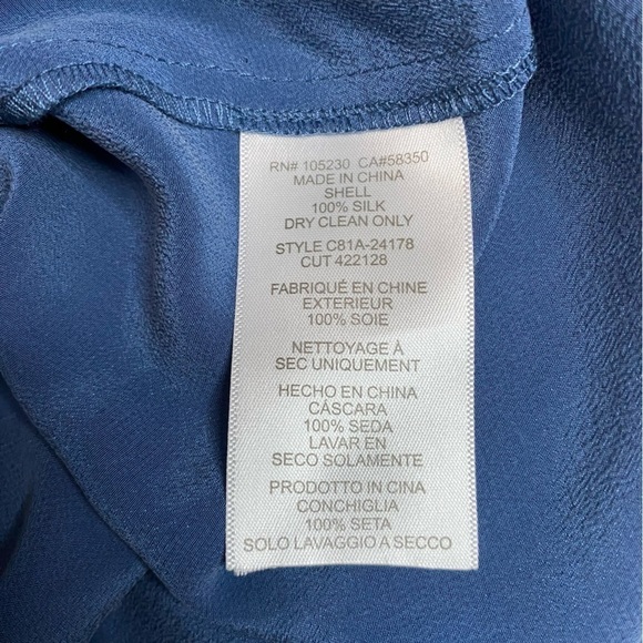 Joie Hanelli Long Sleeve Blouse in Deep Chambray - Size XS - Picture 7 of 8